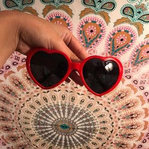 Red heart glasses